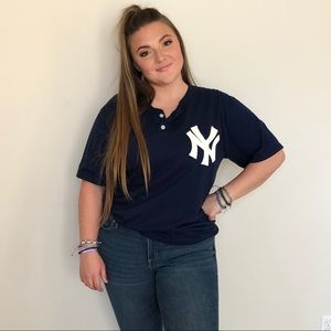 Vintage Yankees Baseball Henley
